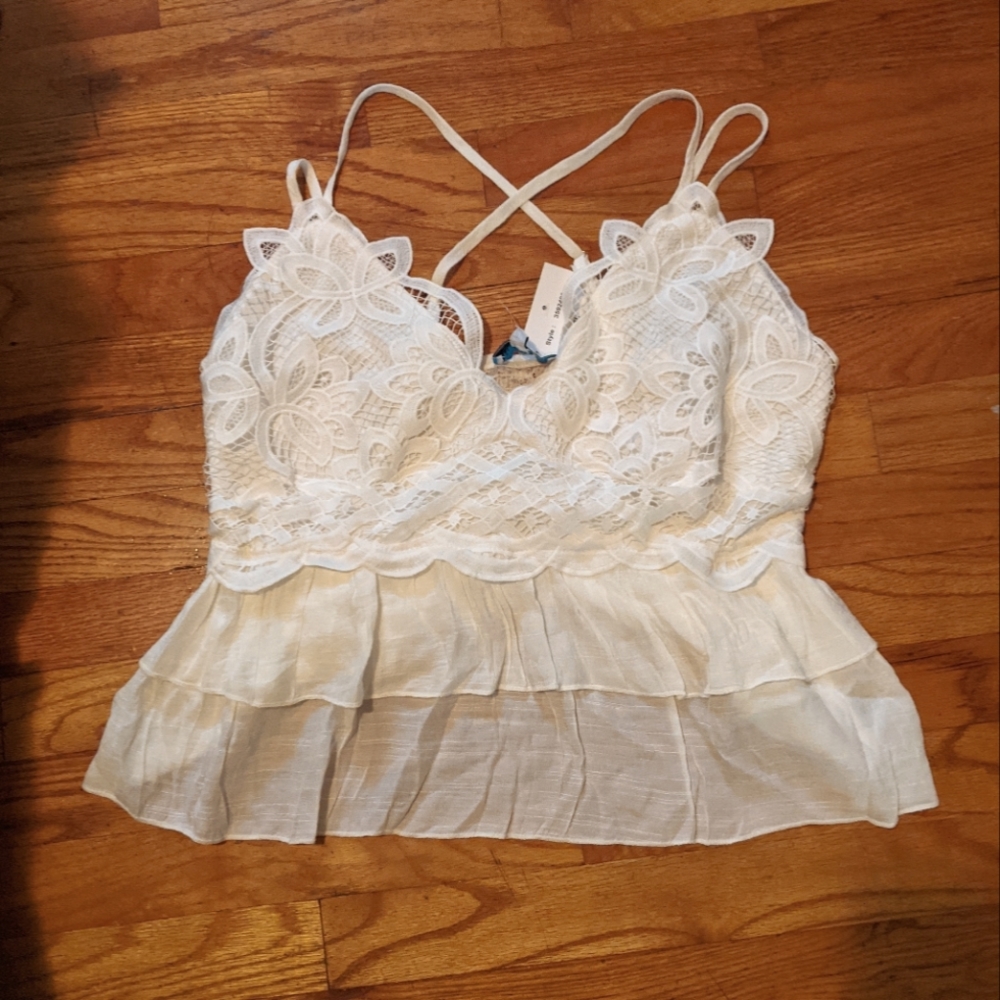 Boho peplum tank